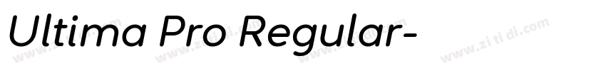 Ultima Pro Regular字体转换